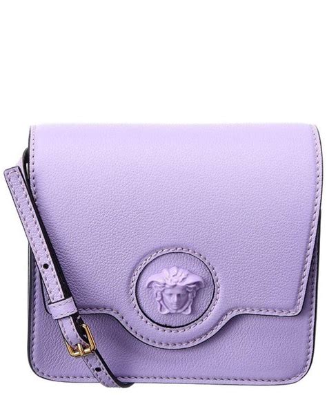 versace shoulder bag purple saltan|versace black label.